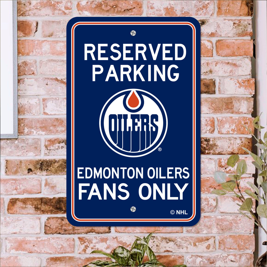 Edmonton Oilers Fanmats Blue Parking 18"x 12" Street Sign