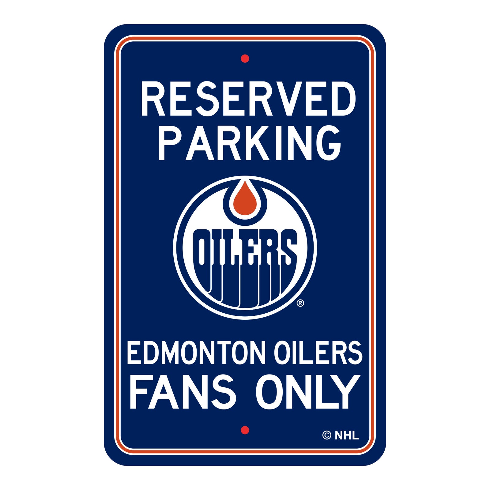 Edmonton Oilers Fanmats Blue Parking 18"x 12" Street Sign