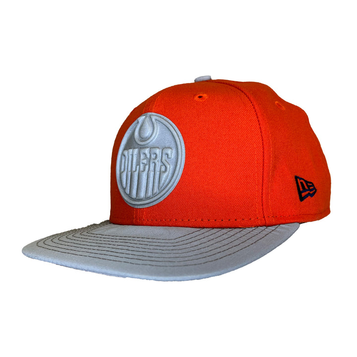 Edmonton Oilers New Era Orange Reflective Logo Snapback