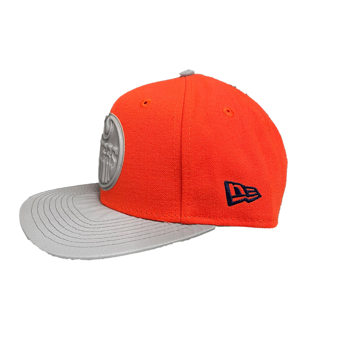 Edmonton Oilers New Era Orange Reflective Logo Snapback