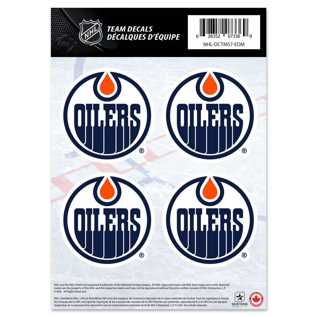 Edmonton Oilers Mini Team Home Logo 2" x 2" Decals