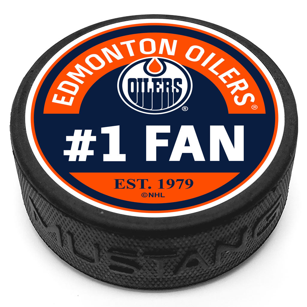 Edmonton Oilers #1 FAN Textured Collectors Puck
