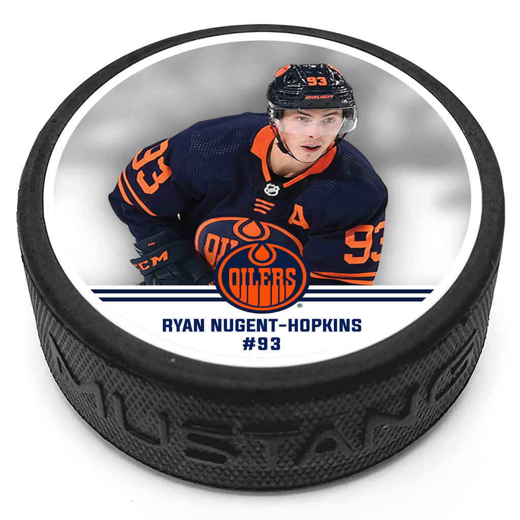 Ryan Nugent-Hopkins Edmonton Oilers Textured Photo Collectors Puck
