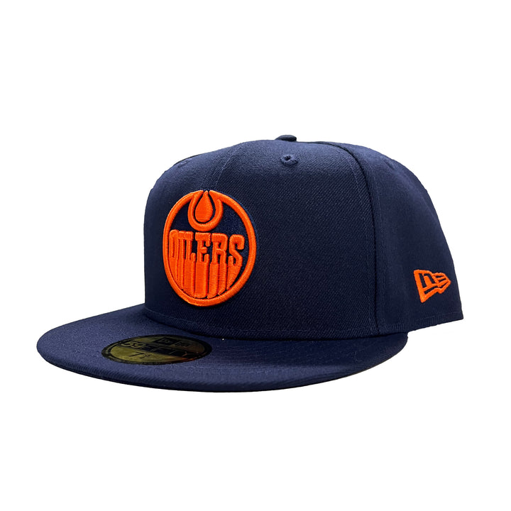Edmonton Oilers New Era Navy 59FIFTY Fitted Alternate Logo Hat