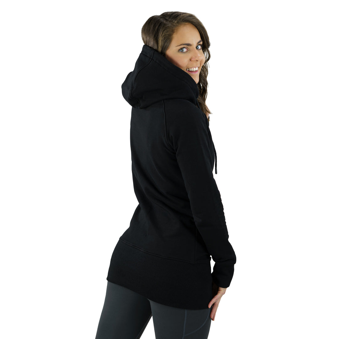 Edmonton Oilers Women's Flatout Apparel Black Kora Long Hoodie