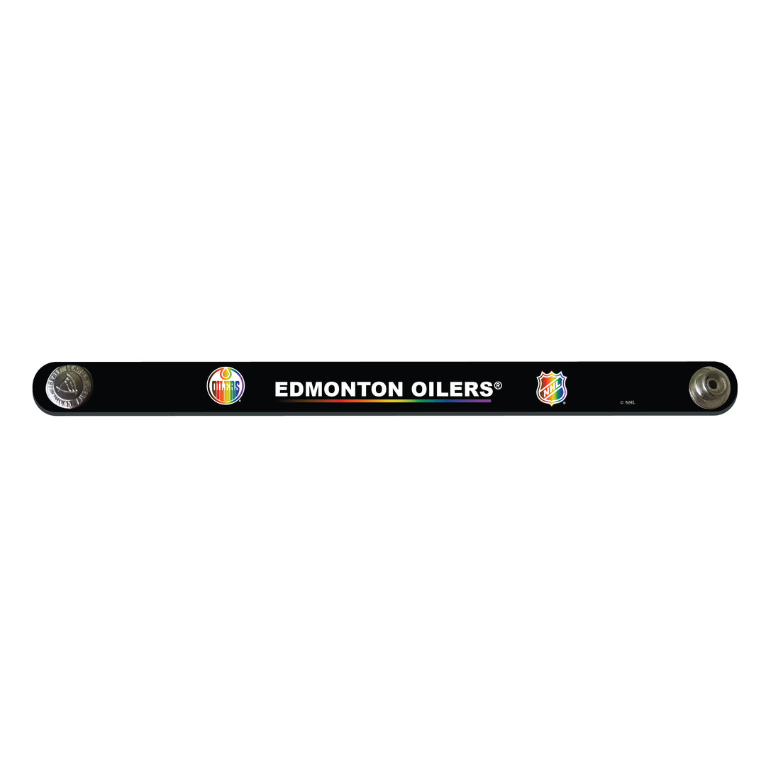 Edmonton Oilers Slim Leather Pride Bracelet