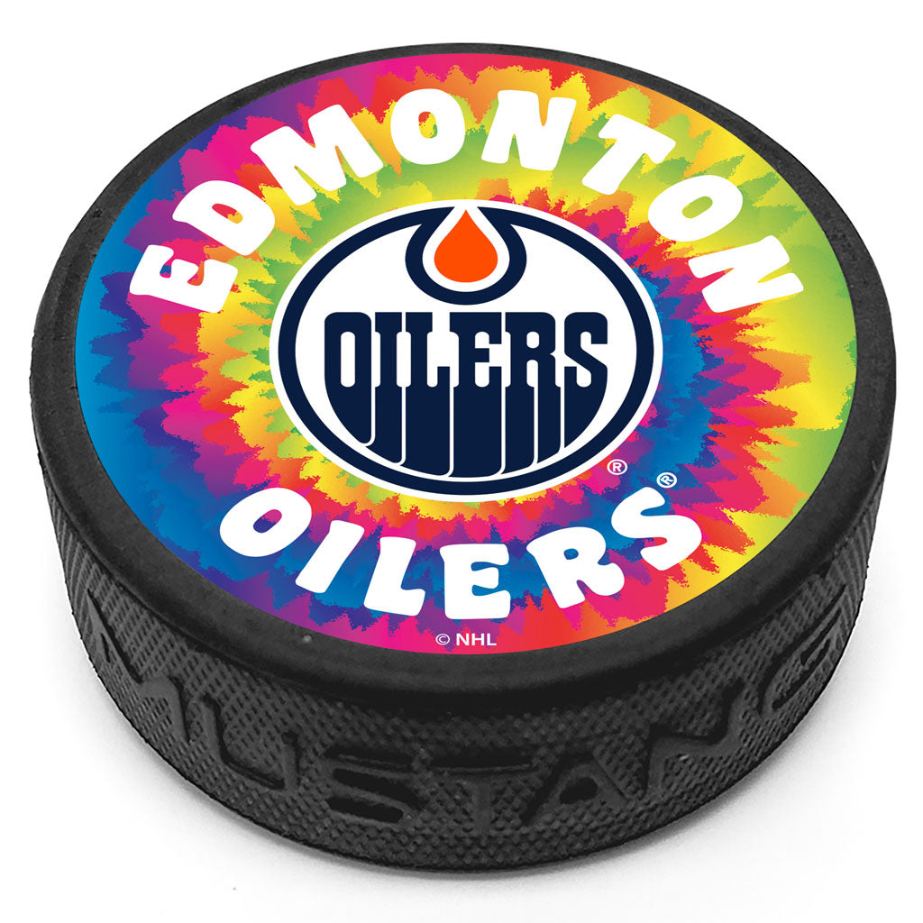 Edmonton Oilers Tie Dye Textured Collector's Puck