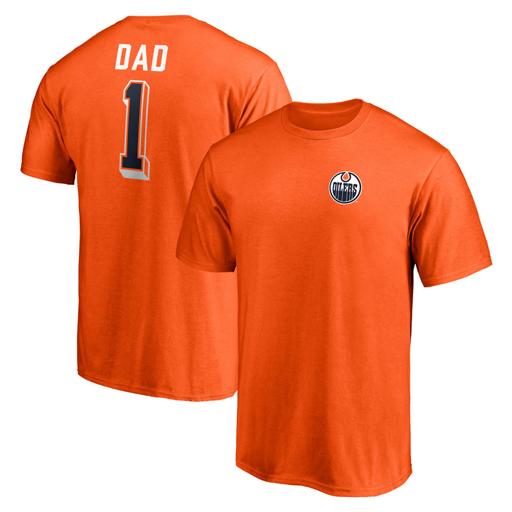 Edmonton Oilers #1 Dad Tee Orange T-Shirts