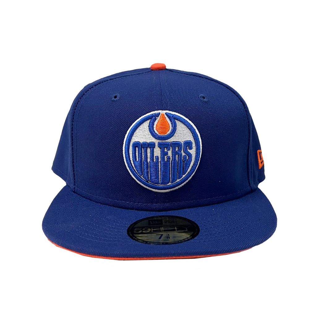 Edmonton Oilers New Era Royal Blue 59FIFTY Fitted Logo Hat