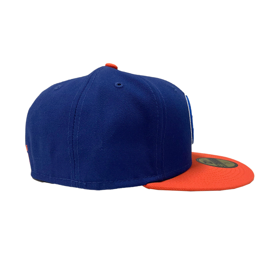 Edmonton Oilers New Era Royal Blue & Orange 59FIFTY Fitted Logo Hat
