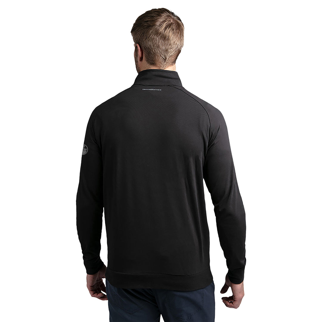 Edmonton Oilers TravisMathew Black Zachary Half-Zip Sweatshirt