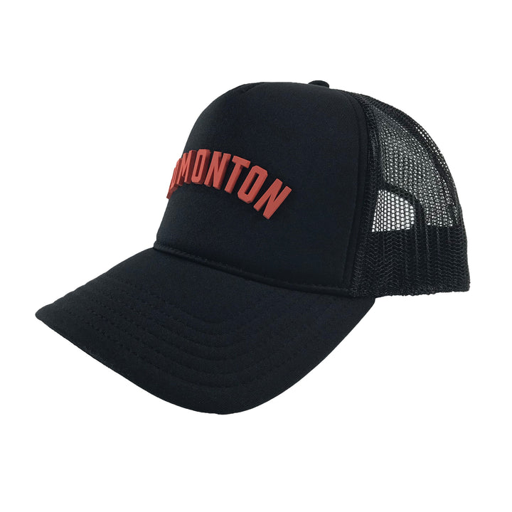 Edmonton Oilers Sportiqe Black Nashville Trucker Snapback Hat
