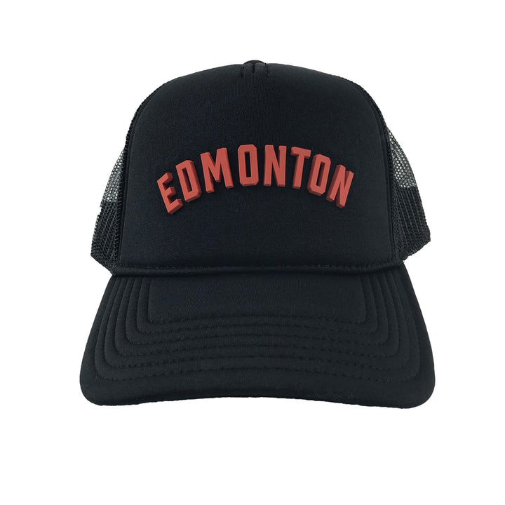 Edmonton Oilers Sportiqe Black Nashville Trucker Snapback Hat