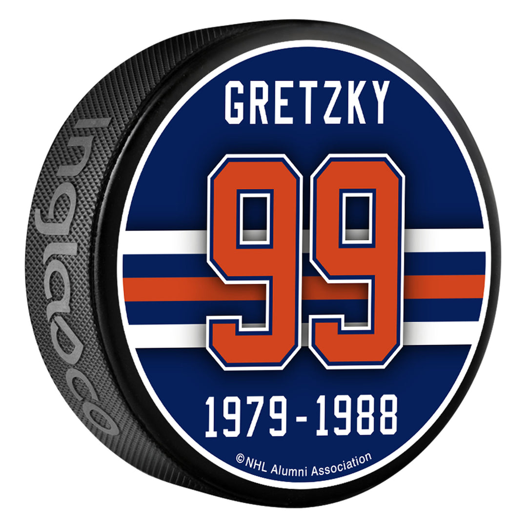 Wayne Gretzky Edmonton Oilers Banner Puck