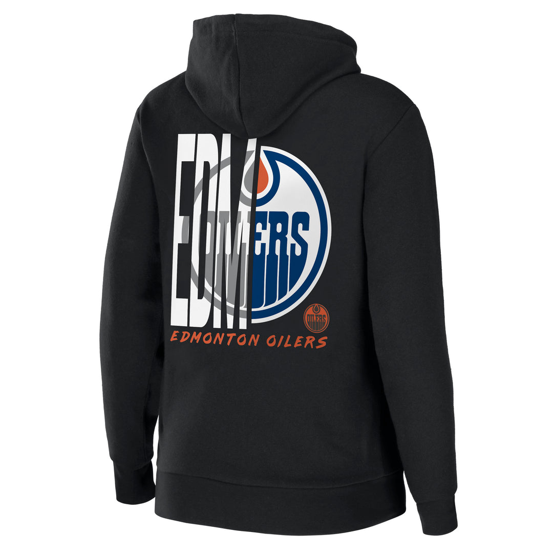 Edmonton Oilers Women's WEAR by Erin Andrews Black Sponge Fleece Hoodie