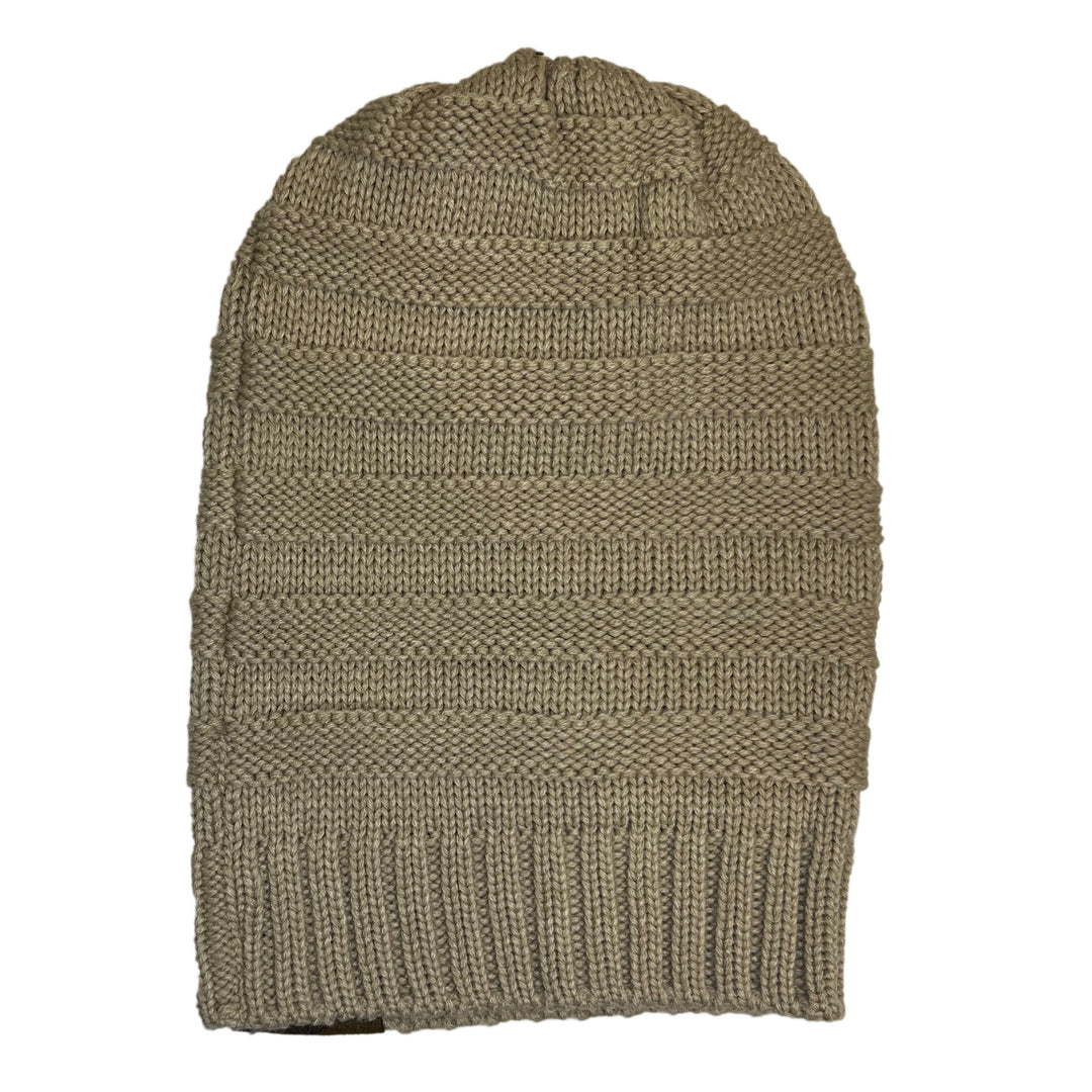 Edmonton Oilers Womens Beige/Cream Slouch/Oversized Knit Toque