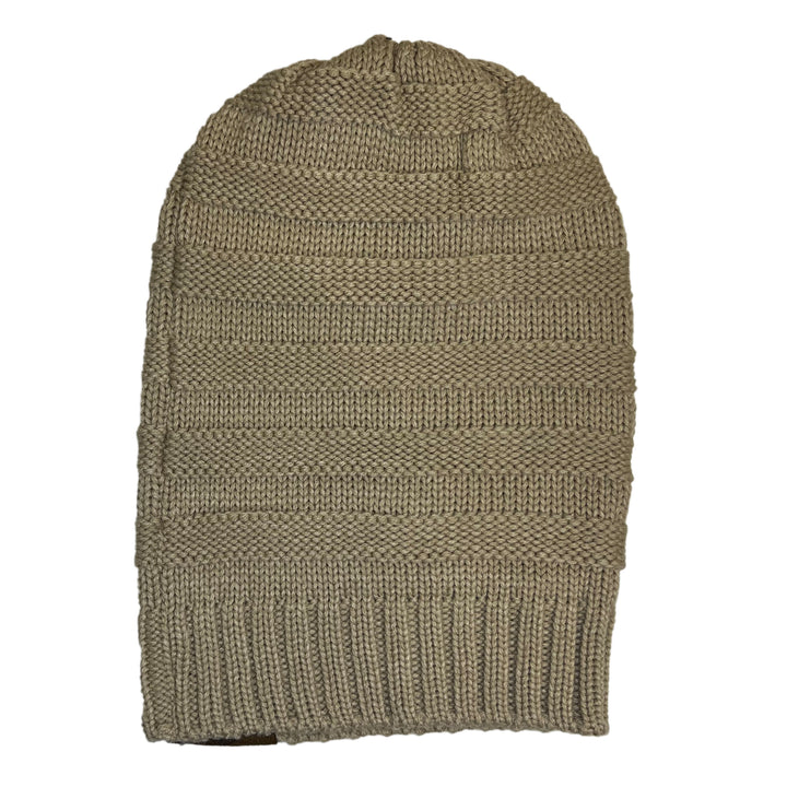 Edmonton Oilers Womens Beige/Cream Slouch/Oversized Knit Toque
