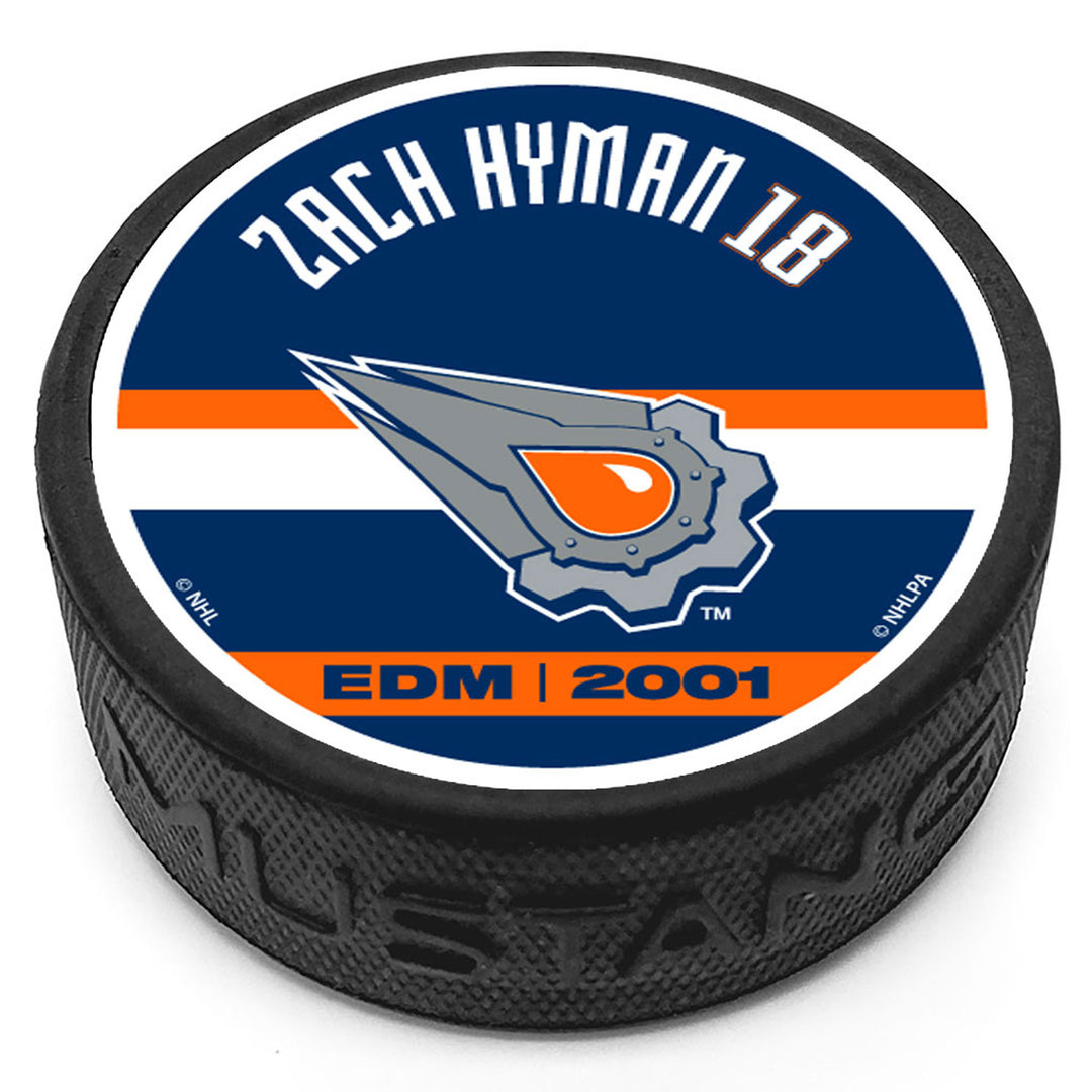 Zach Hyman Edmonton Oilers Reverse Retro Puck