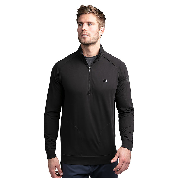 Edmonton Oilers TravisMathew Black Zachary Half-Zip Sweatshirt